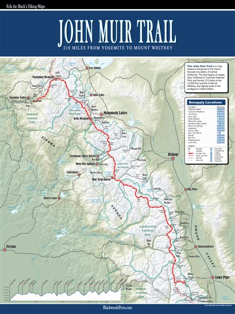 Printable John Muir Trail Map